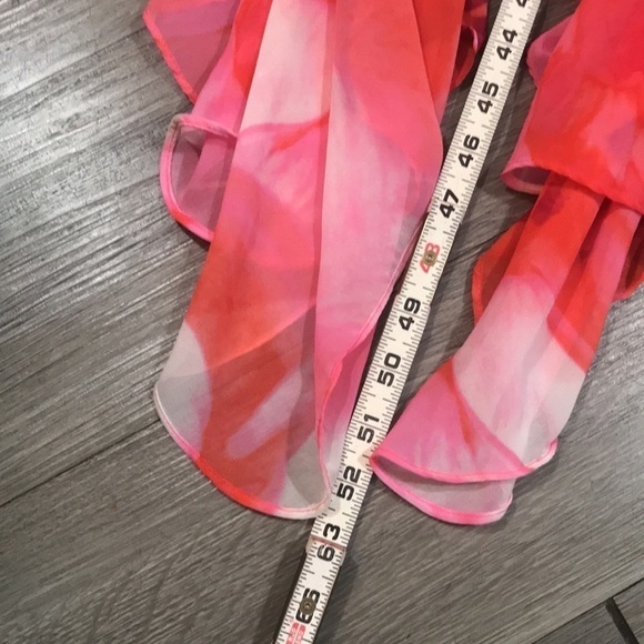 Elija J. Pink Floral Sleeveless Handkerchief Hem NWT  Dress size 6 - Picture 14 of 14